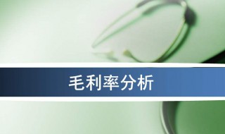 毛利率分析介绍（毛利率分析报告）