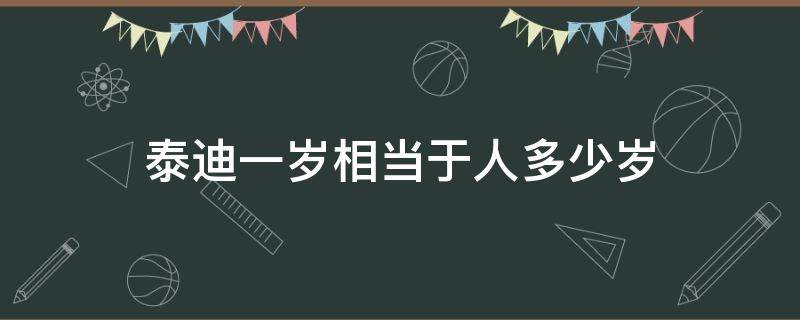 泰迪一岁相当于人多少岁 泰迪的一岁相当于人类的多少岁