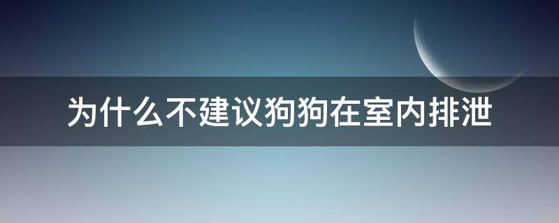 为什么不建议狗狗在室内排泄 宠物狗排泄问题