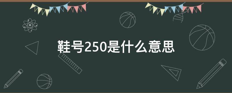 鞋号250是什么意思 鞋码250是啥意思