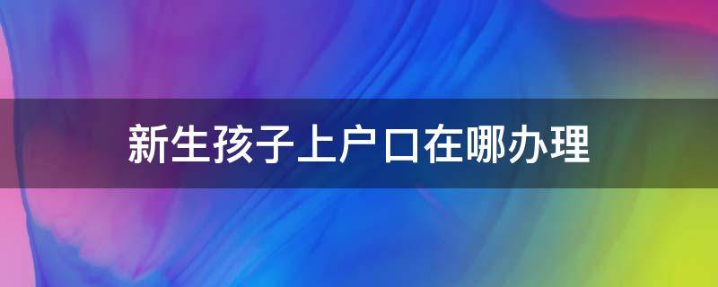 新生孩子上户口在哪办理 新生儿上户口到哪里办理