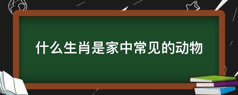 什么生肖是家中常见的动物 家有的动物是什么生肖