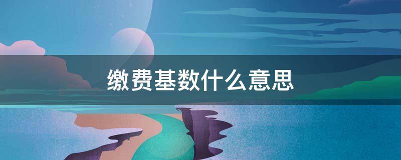 缴费基数什么意思 社保月缴费基数什么意思