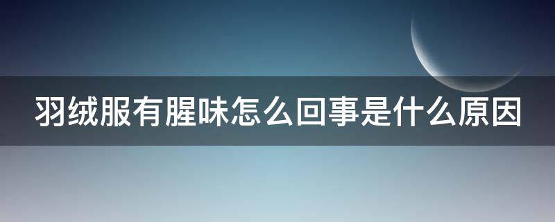 羽绒服有腥味怎么回事是什么原因 羽绒服有腥味怎么回事是什么原因引起的