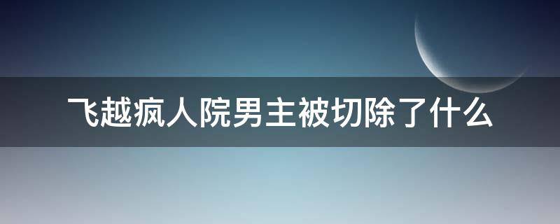 飞越疯人院男主被切除了什么（飞越疯人院男主角）