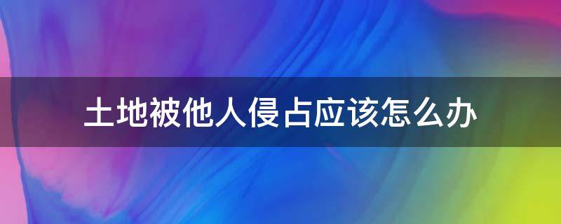 土地被他人侵占应该怎么办 土地被他人侵占应该怎么处理