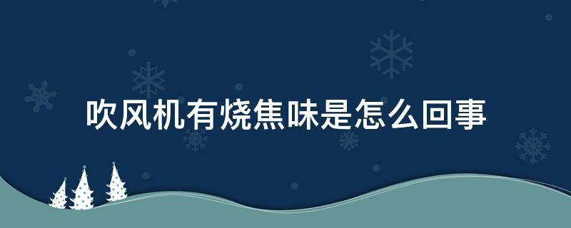 吹风机有烧焦味是怎么回事 吹风机有一股烧焦的味道是怎么回事