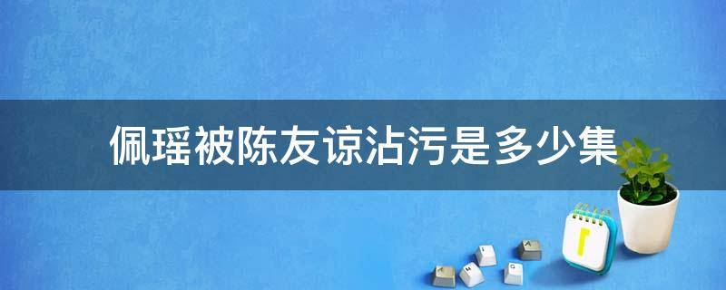 佩瑶被陈友谅沾污是多少集（友谅强吻佩瑶是哪一集）