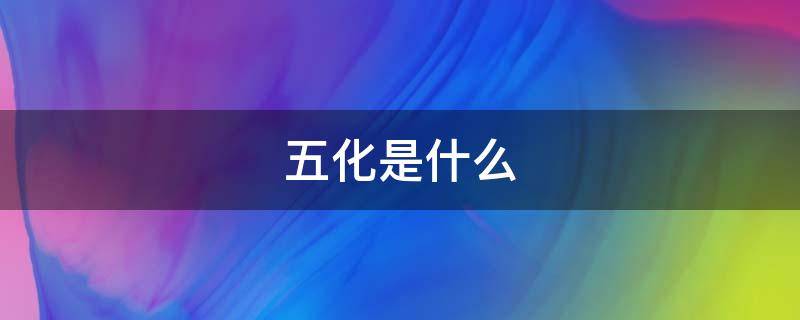 五化是什么（基督教五进五化是什么）