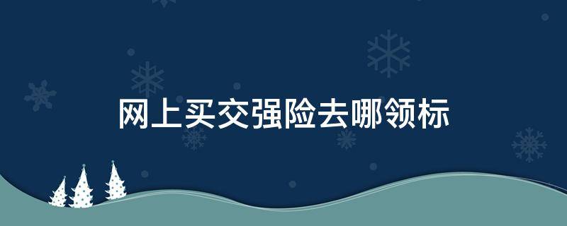 网上买交强险去哪领标（网上买交强险去哪领标兰州强险）