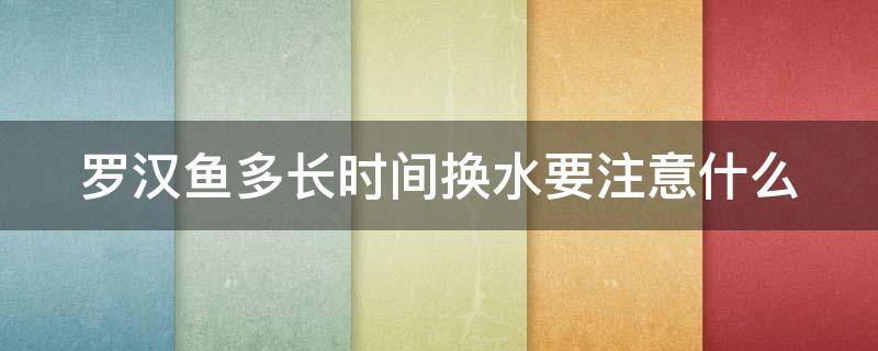 罗汉鱼多长时间换水要注意什么 罗汉鱼多长时间换水要注意什么呢