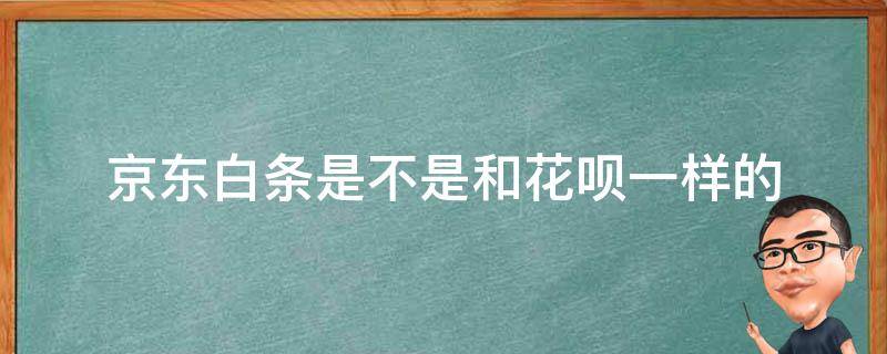 京东白条是不是和花呗一样的 京东白条是和花呗差不多吗