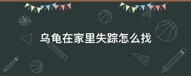 乌龟在家里失踪怎么找（如何在家里找到走失的乌龟）