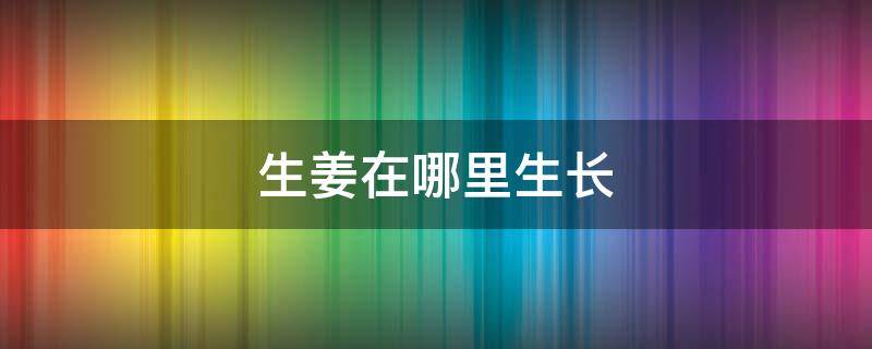 生姜在哪里生长 生姜一般生长在什么地方