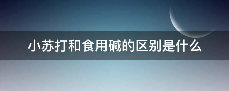 小苏打和食用碱的区别是什么 食用碱和小苏打有什么区别