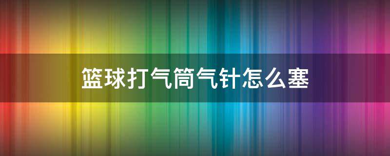 篮球打气筒气针怎么塞（篮球打气筒气针怎么塞进去）