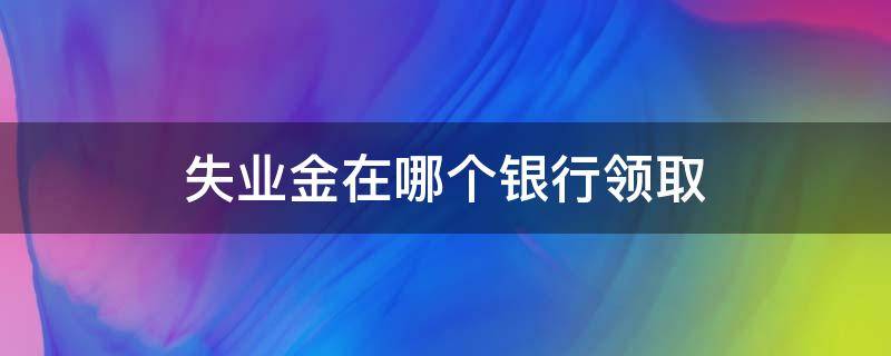 失业金在哪个银行领取（失业金应该在哪里领取）