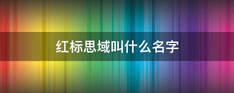 红标思域叫什么名字 红标的思域叫什么