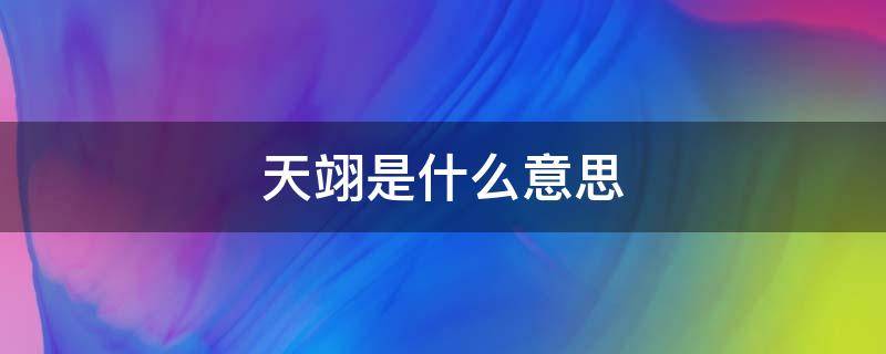 天翊是什么意思 天翊名字什么意思