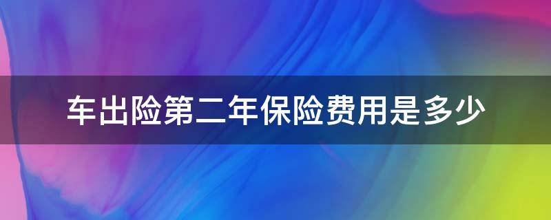 车出险第二年保险费用是多少（车的第二年保险费用是多少）