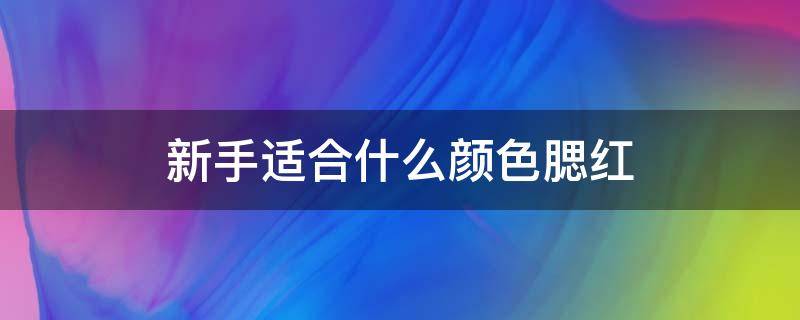 新手适合什么颜色腮红（腮红应该选择什么颜色）