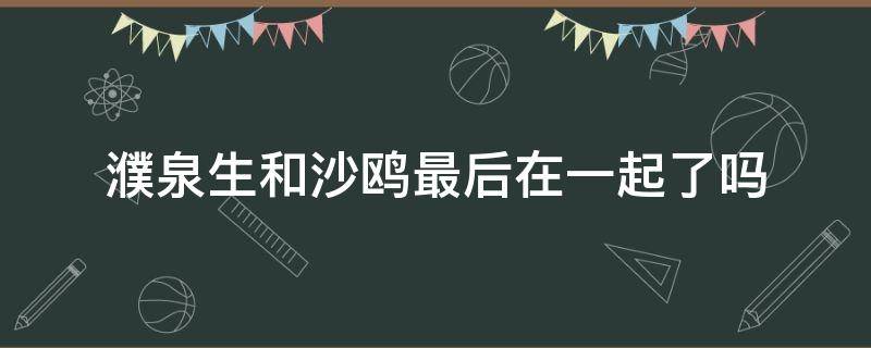 濮泉生和沙鸥最后在一起了吗 濮泉生和沙鸥会在一起吗