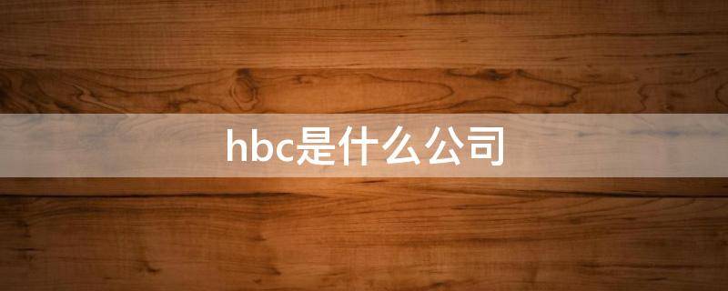 hbc是什么公司 hbc公司介绍