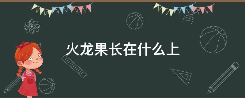 火龙果长在什么上（火龙果是什么上长出来的）