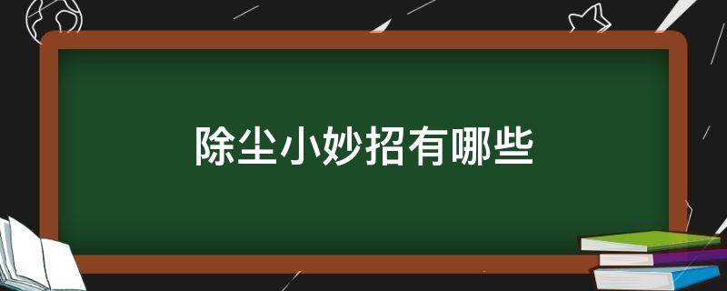 除尘小妙招有哪些（除尘最好的办法是怎么用）