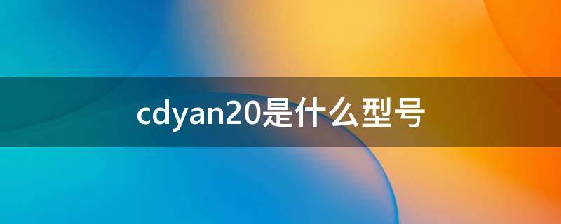 cdyan20是什么型号 CDYan20