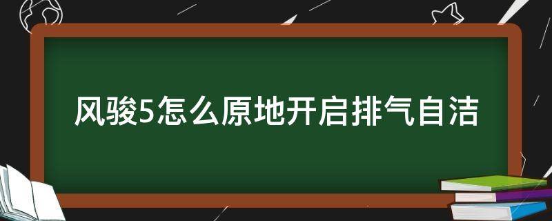 风骏5怎么原地开启排气自洁（风骏5怎么原地开启排气自洁教学）