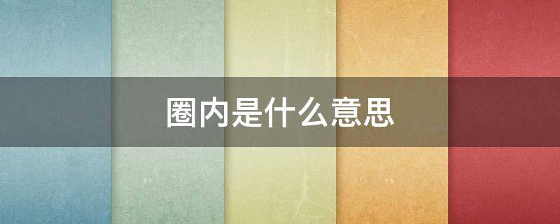 圈内是什么意思（圈内之牛是什么意思）