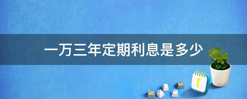 一万三年定期利息是多少（工商银行一万三年定期利息是多少）