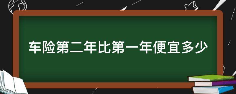 车险第二年比第一年便宜多少 车险第二年比第一年便宜多少 举例