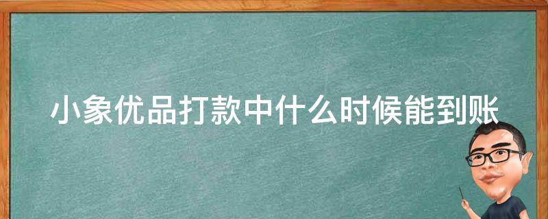 小象优品打款中什么时候能到账（小象优品打款中什么时候能到账户）