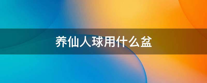 养仙人球用什么盆 适合养仙人球的花盆