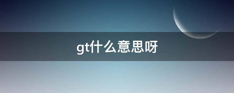 gt什么意思呀（gt的中文意思）