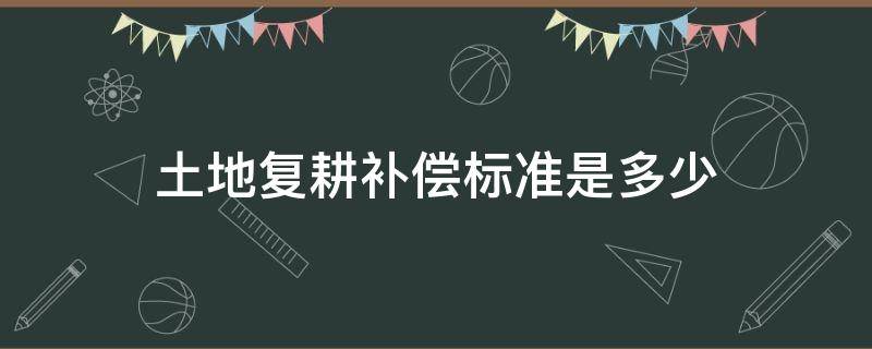 土地复耕补偿标准是多少（复耕地补偿多少钱一亩）