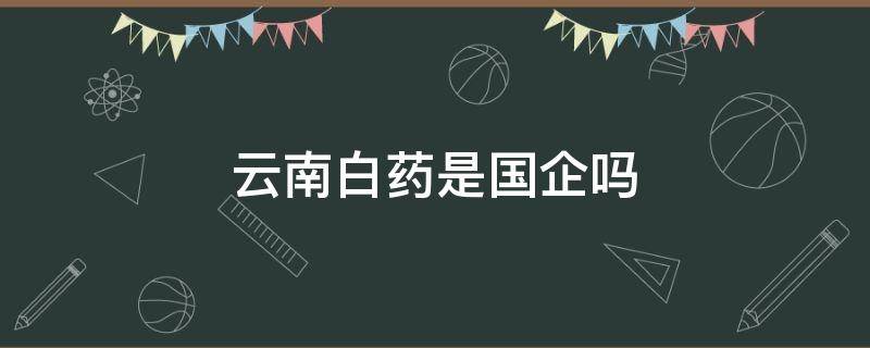 云南白药是国企吗 云南白药是什么级别的国企