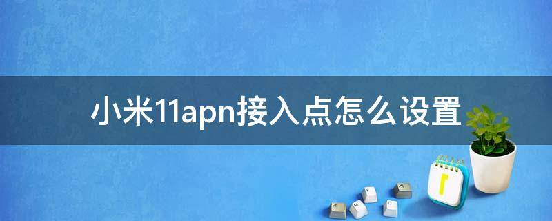 小米11apn接入点怎么设置（小米10apn接入点设置）