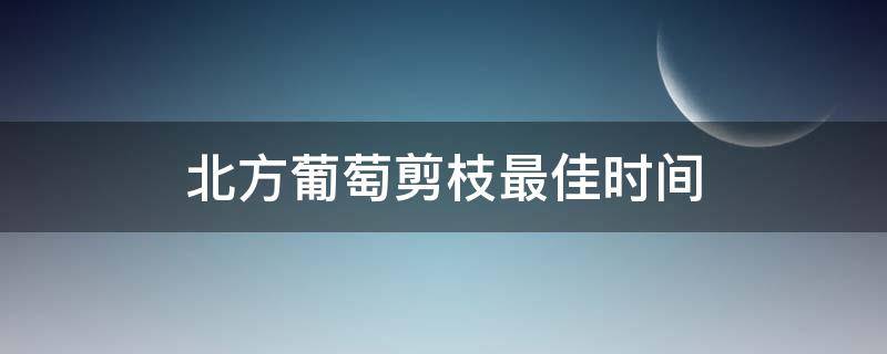 北方葡萄剪枝最佳时间（北方葡萄树什么时候修剪）