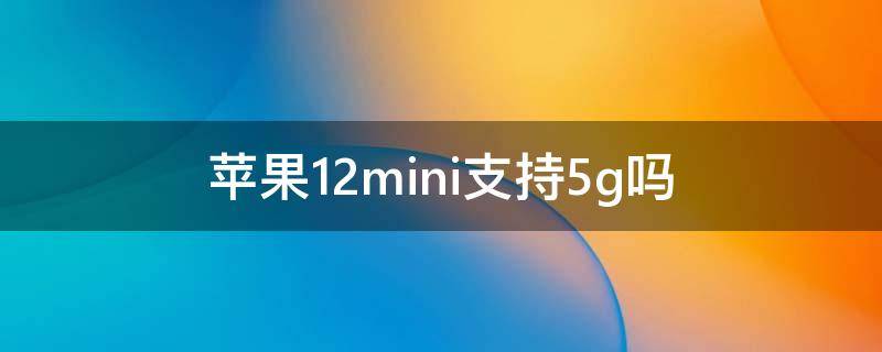 苹果12mini支持5g吗 苹果12mini到底是否支持5G