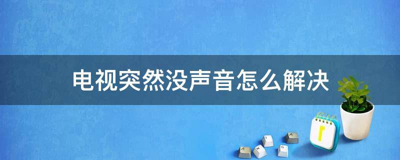 电视突然没声音怎么解决 电视怎么突然没有声音怎么办啊