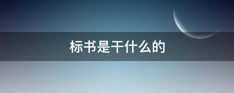 标书是干什么的 标书是什么?