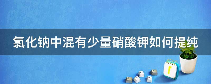 氯化钠中混有少量硝酸钾如何提纯（氯化钠中混有少量硝酸钾如何提纯的）