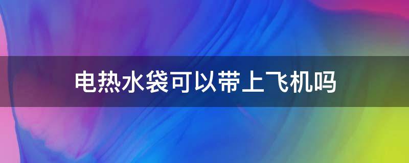 电热水袋可以带上飞机吗 电热水袋可不可以带上飞机