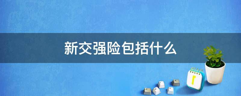 新交强险包括什么 新车交强险都包括什么