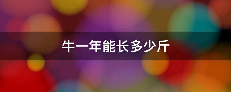 牛一年能长多少斤（改良牛一年能长多少斤）