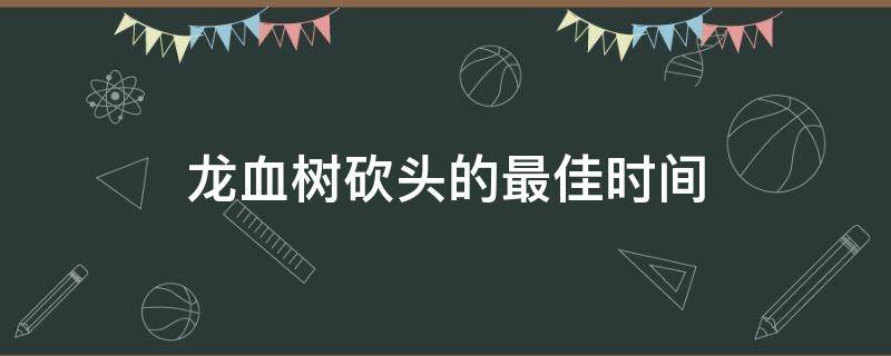 龙血树砍头的最佳时间（龙血树什么时候割头）