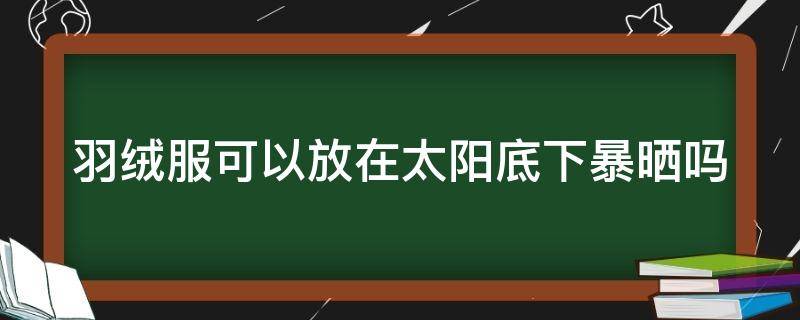 羽绒服可以放在太阳底下暴晒吗（羽绒服可以放在太阳底下暴晒吗为什么）